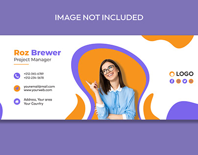Email signature design or footer template