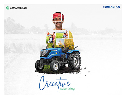 ACI sonalika Tractor Ads Design