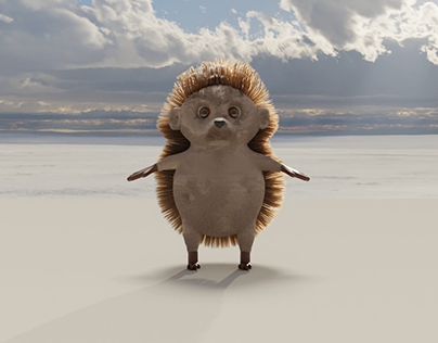 Hedgehog 3D character modeling