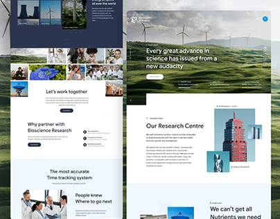 Research company landing page