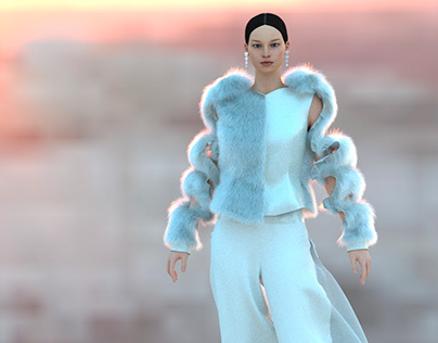 3d model of a fur coat _digitalfashion