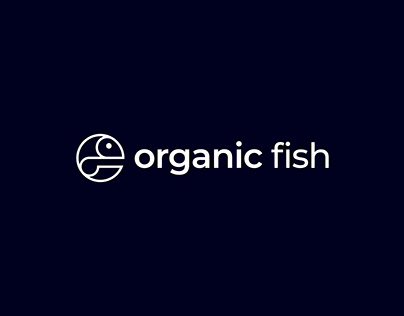Organic fish (o+c+fish) Iconic Logo Design Concept