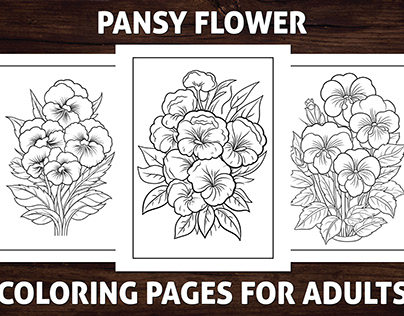 Pansy Flower Coloring Pages for Adults