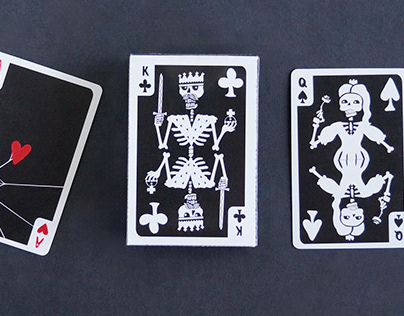 Skeleton playing cards