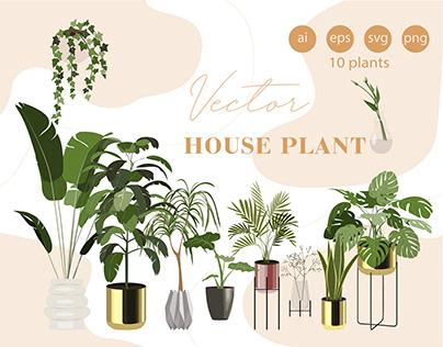 Flat Vector Plant Illustration