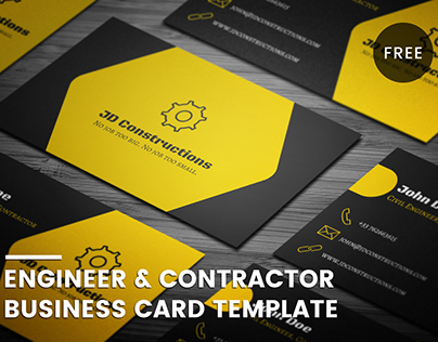 Free Construction Business Card Template