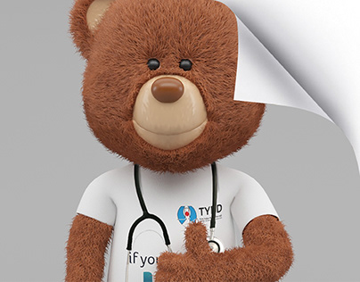 3D teddy bear Mascot work