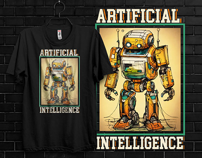 Robot t shirt design