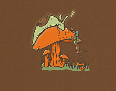 Glowing Mushroom Digital Illustration