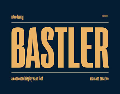 Bastler Condensed Sans Display Font
