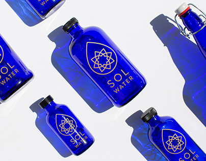 Sol Water Logo, Identity & Packaging
