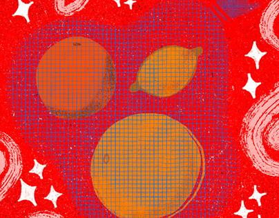 Bagged Citrus Illustration