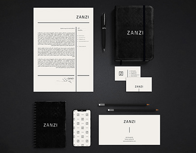 ZANZI fashion brand | branding and stationery design