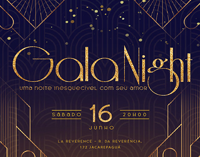 GALA NIGHT - Convite encontro de Casais