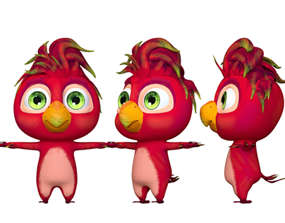 Young animals and birds (3D character)