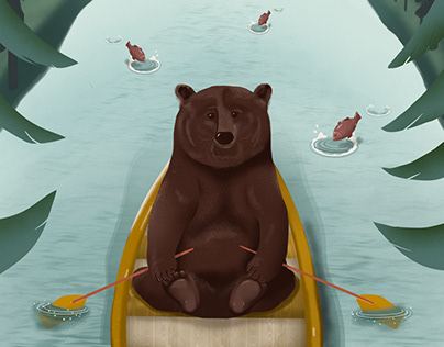 Rowing bear