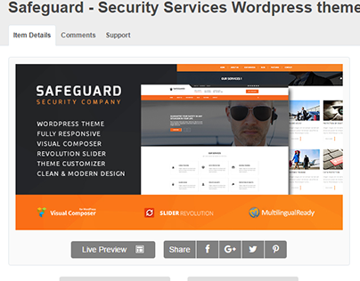 Safeguard - Security Services Wordpress theme
