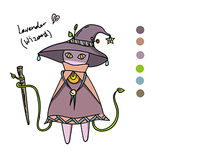 Character design for "Lavender and The Traveller"