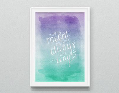 Hand Lettered Watercolor Inspirational Quotes
