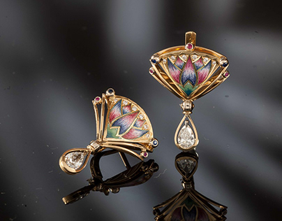 earrings from “lotos“ collection
