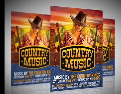 Country Flyer Template PSD