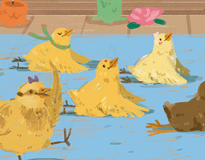 Six little chicks go to yoga by Wiley Stapler