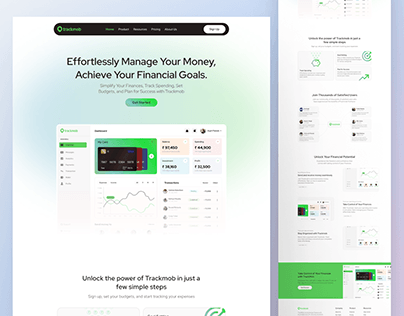 Project thumbnail - Landing page designed for Trackmob
