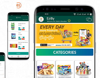 EziBy - smart shopping mobile app designs