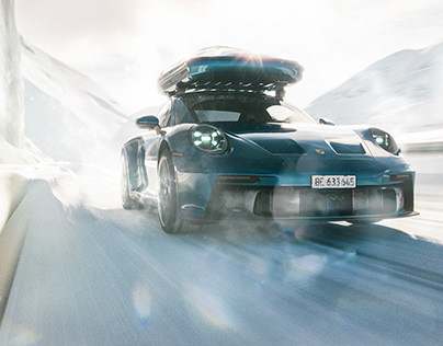 Why not with a Porsche?! Skiing with a difference...