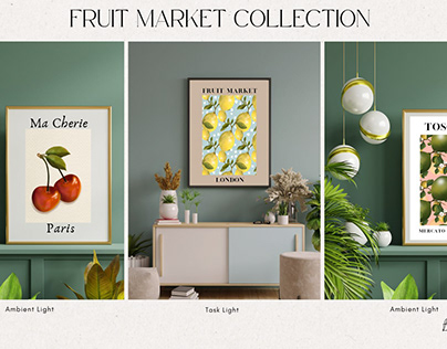 Fruit market prints collection