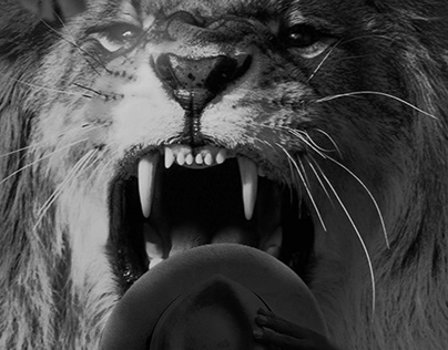 Fantasy Lion roaring Photo Manipulation