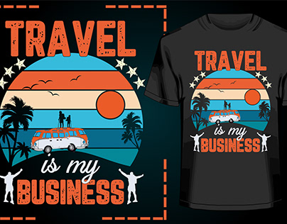Travel is my business summer t shirt design
