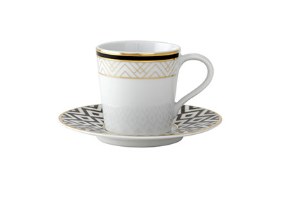 Espresso Cup & Saucer – Art Deco