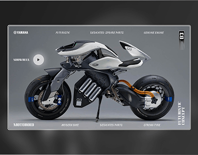 Futuristic Concept Bike UI Design.