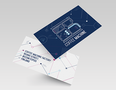 Business Card and icon design for Coffee Machine