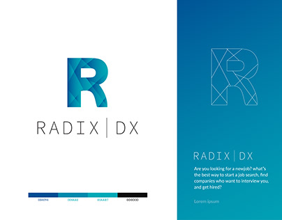 Radix Dx - logo design for is a molecular diagnostics l