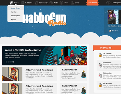 HabboFun - A Habbo Fansite Design