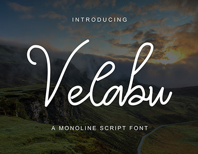 Velabu Font - A Monoline Script Font