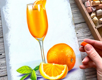 Fresh drinks pastels illustrations