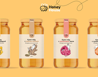 Иллюстрации для крем-мёда “Honey House”