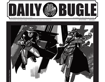 Daily Bugle Noir - Newspaper Layout