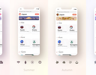 Seasonal Design of a Japan travel app