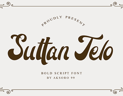 Suttan Telo Bold Script Font