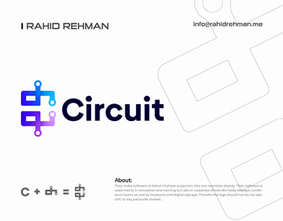 Circuit - Letter C Technology Logo.