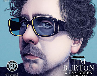 Tim Burton cover for CINEMANIA magazine. October 2016.