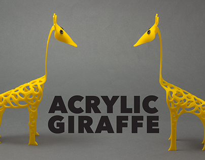 Acrylic Giraffe -- Eames inspired bent acrylic animal