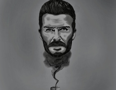 David Beckham Digital Portrait Drawn In SketchBook Pro