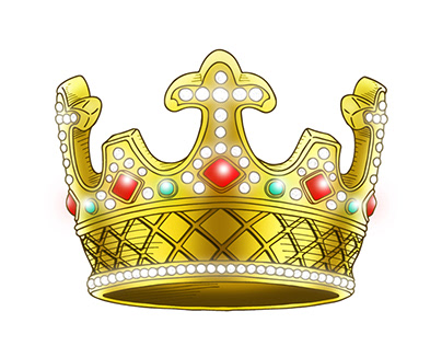 Golden Crown Heraldic Emblem For Client