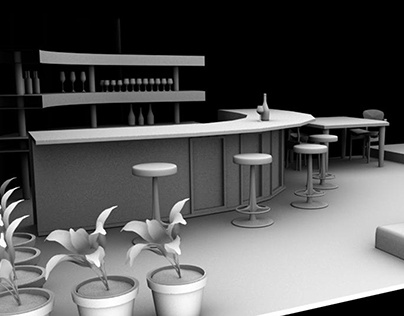 3D Autodesk Maya Bar Model