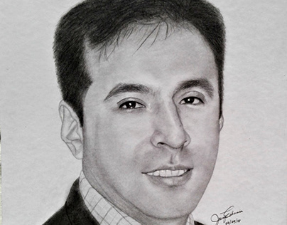 Latino Man Graphite Portrait